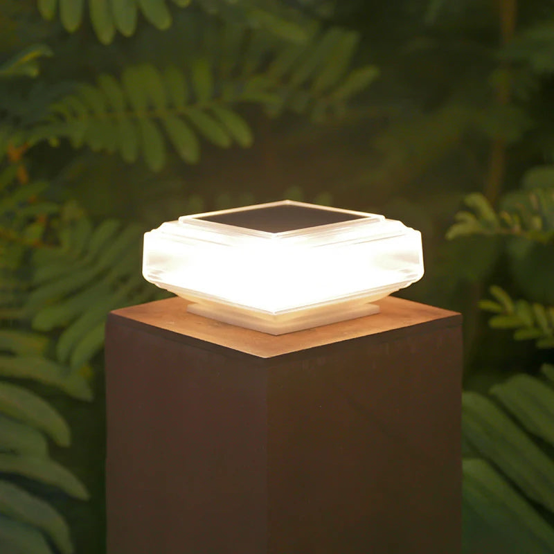 Solar LED Outdoor Column Lamp with Motion Sensor