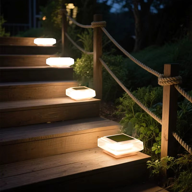 Solar LED Outdoor Column Lamp with Motion Sensor