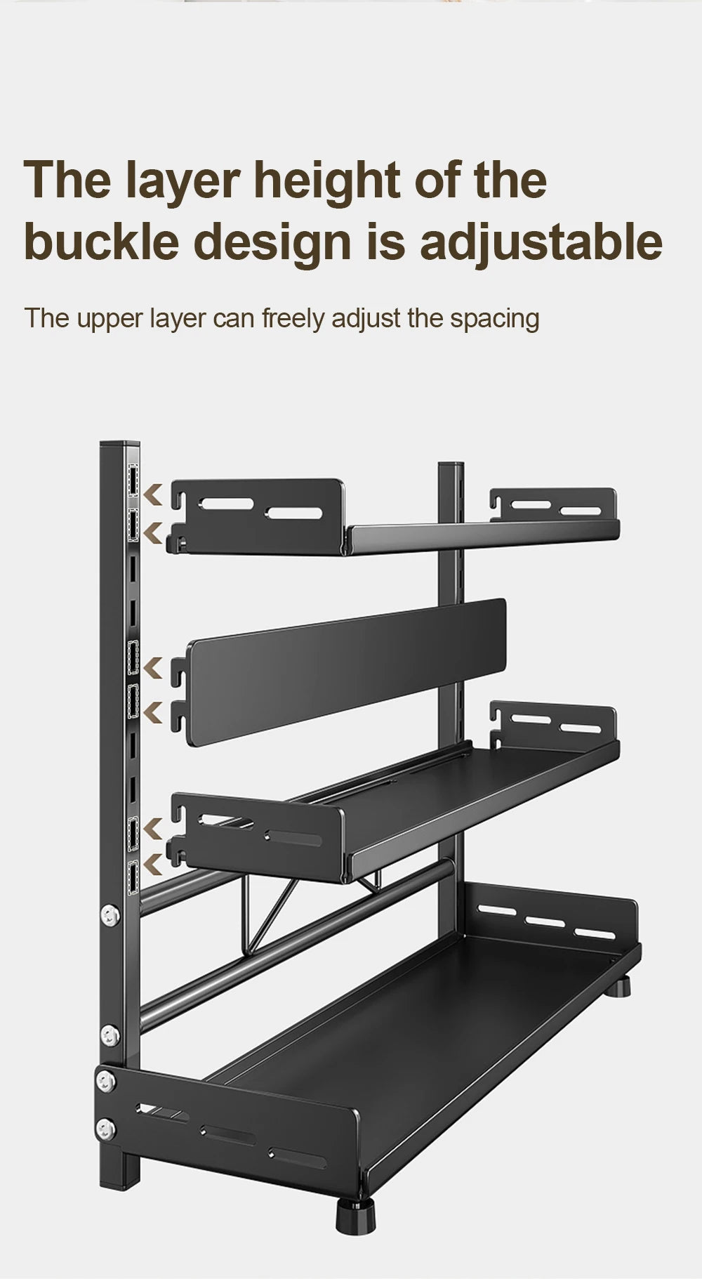 3-Tier Adjustable Spice Rack Organizer